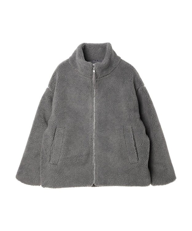 Green Parks スタンドカラーボアブルゾン Gray