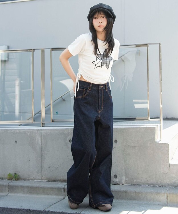 WEGO 【ユニセックス着用ITEM/SMLサイズ展開】エクストラバギーデニムパンツ デニムインディゴ