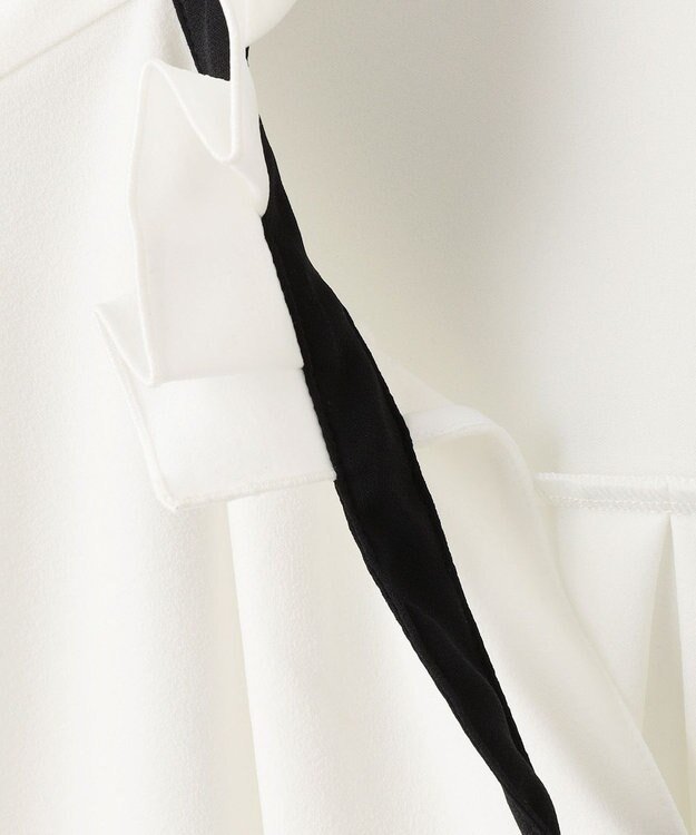 ICB 【洗える】マラボーテジョーゼット デザインカットソー オフホワイト系