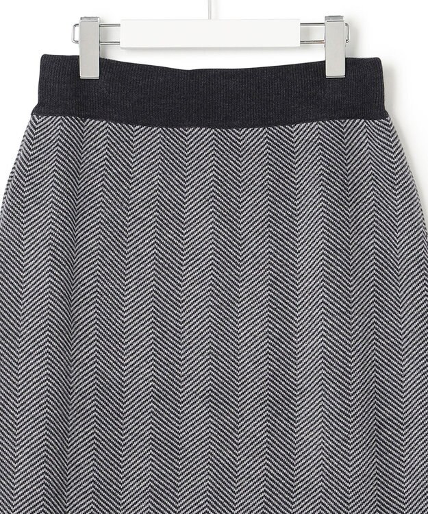J.PRESS YORK STREET 【WOMEN】ヘリンボーンタイトスカート グレー系3