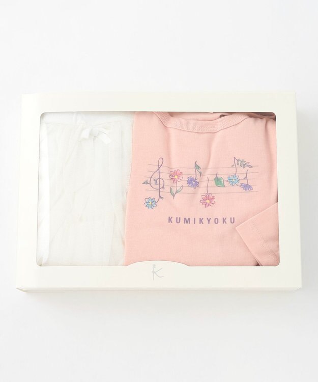 組曲 KIDS 【80-90㎝】 ギフトボックス　ベイビーメロディー Tシャツ・スカッツセット ピンク