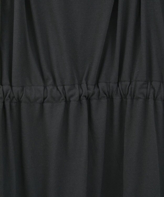 CRAFT STANDARD BOUTIQUE 布帛ウエストギャザー切替チュニック Black