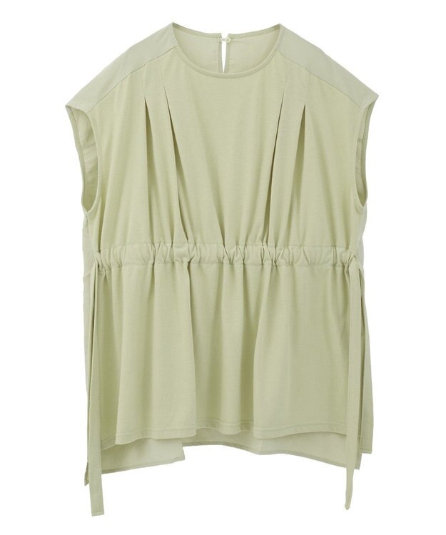 CRAFT STANDARD BOUTIQUE 布帛ウエストギャザー切替チュニック Lime Green