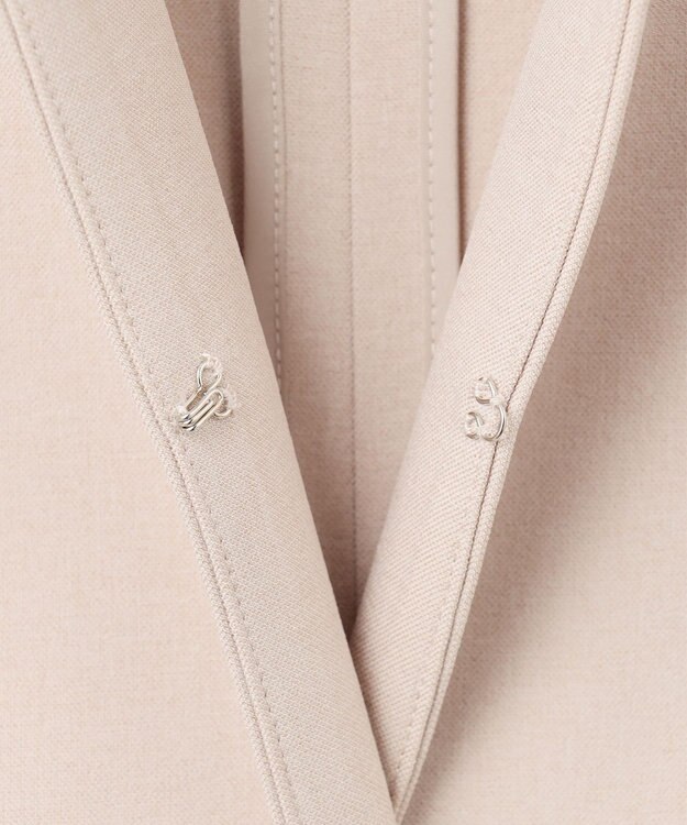 ANY SIS L 【UVカット / 接触冷感 / 吸水速乾】スマートビューティストレッチ ショートノーカラージャケット ライトベージュ