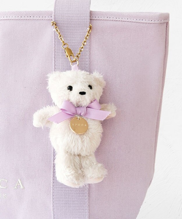 TOCCA 【ぬいぐるみチャーム付き】TOCCA AMICO CANVAS TOTE キャンバストート ライラック系