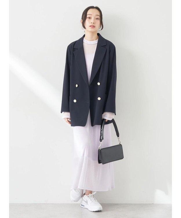 earth music&ecology ＳＥＴ２点シアーワンピース＋ペチワンピース Purple