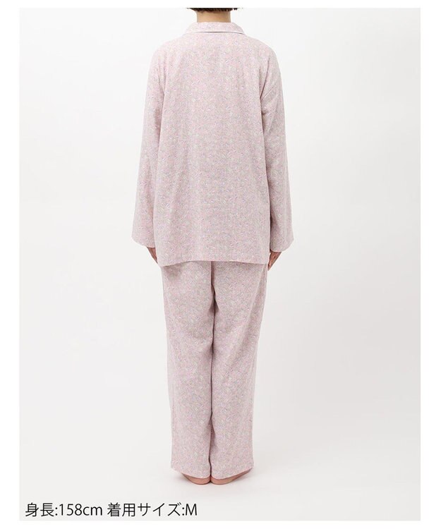 Wing パジャマ 長袖 長ズボン 綿100%(本体) 二重ガーゼ素材 レディース EP7043 ウイング／ワコール ピンク