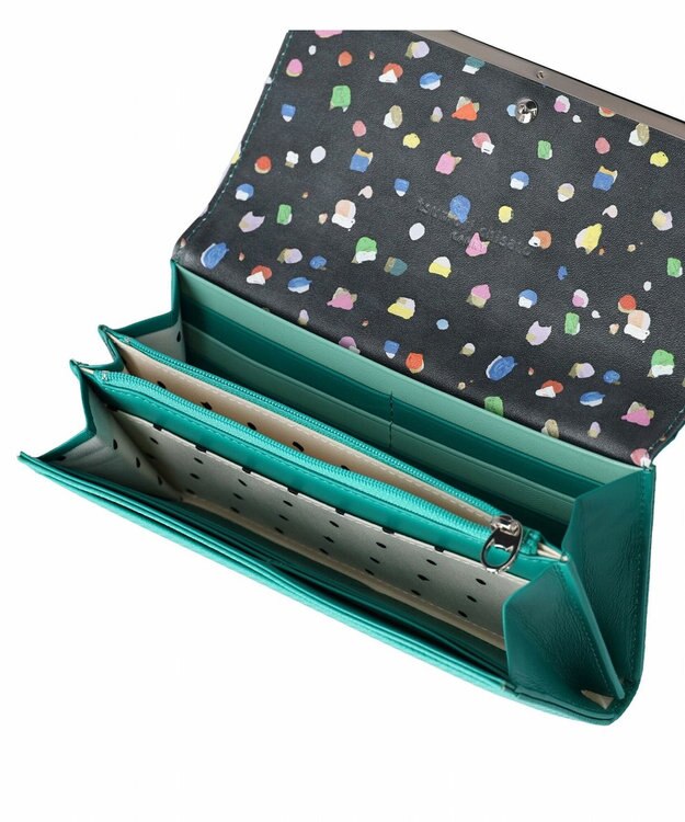tsumori chisato CARRY クロスエンボス 長財布 グリーン