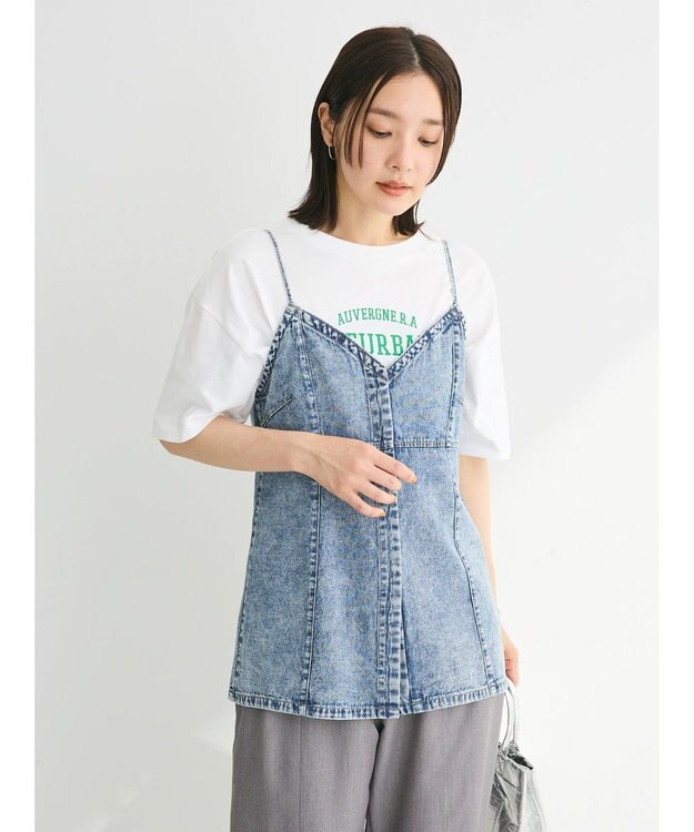 Green Parks ・ＥＬＥＮＣＡＲＥ　ＤＵＥ　デニムロングキャミ Light Indigo