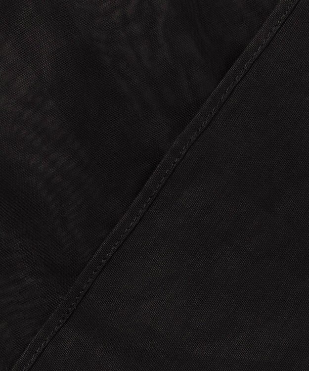 BEIGE， PLUMERIA / コットンシアーギャザーブラウス Black