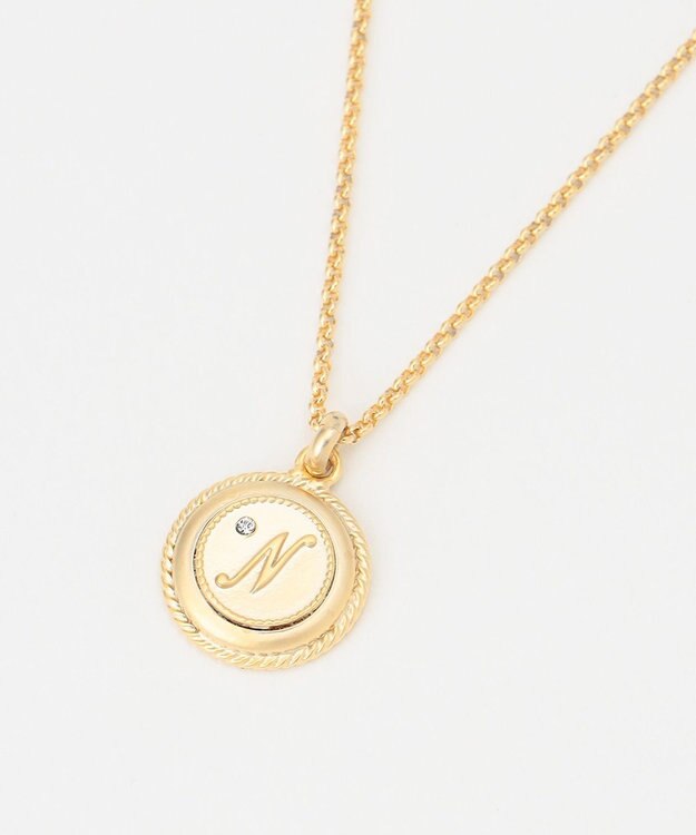 J.PRESS LADIES 【リバーシブル】イニシャルコイン ネックレス N