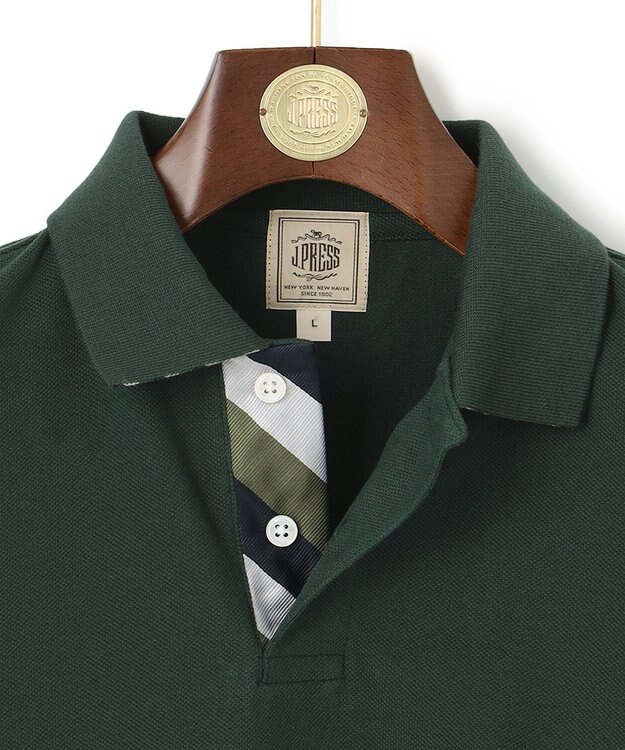 J.PRESS MEN レジメンタル ポロシャツ グリーン系