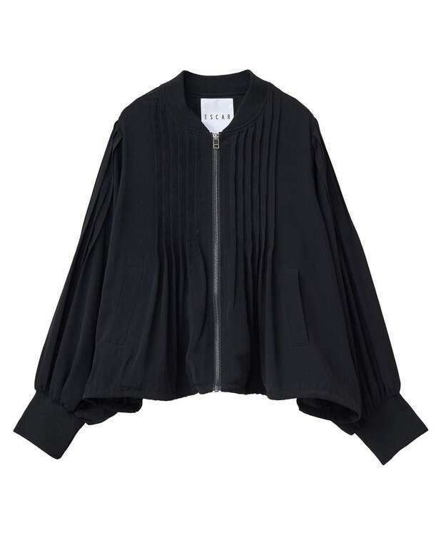 Green Parks ■ＥＳＣＡＲ　セミシアーピンタックブルゾン Black