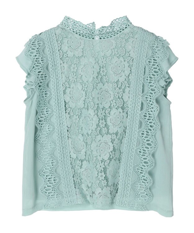 Green Parks ・ＥＬＥＮＣＡＲＥ　ＤＵＥ　イロイロレースブラウス Green