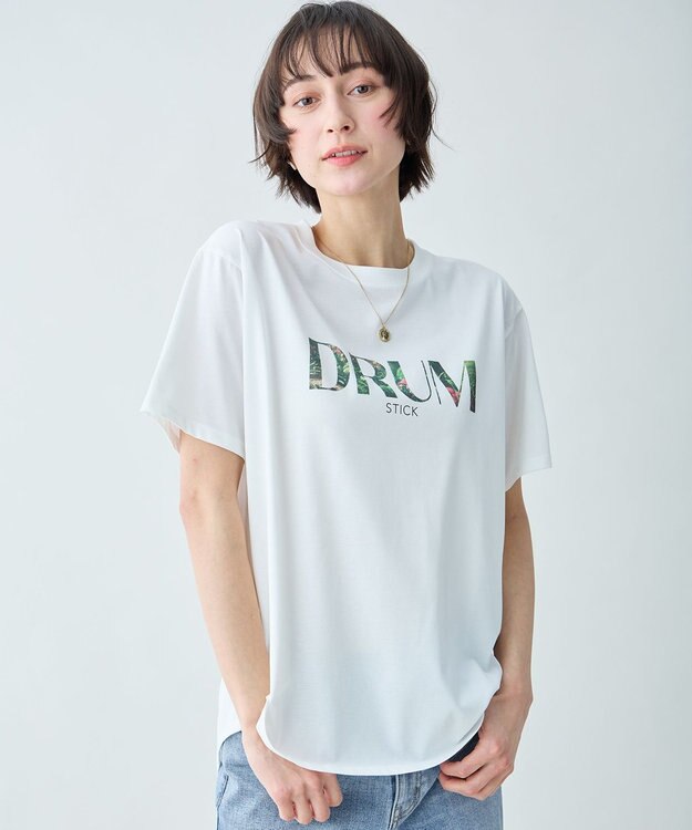 ANY アソートロゴラウンドヘムTシャツ ドラムロゴ