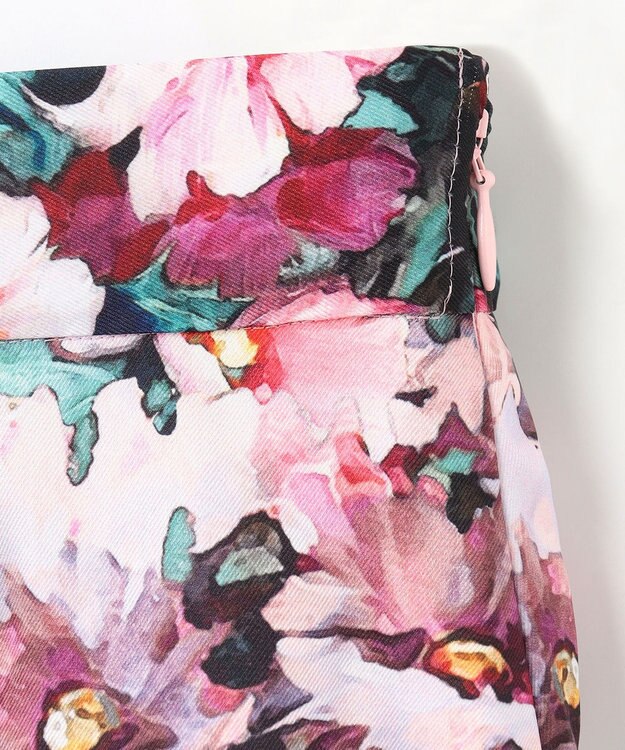 GRACE CONTINENTAL グラデフラワープリントスカート ピンク