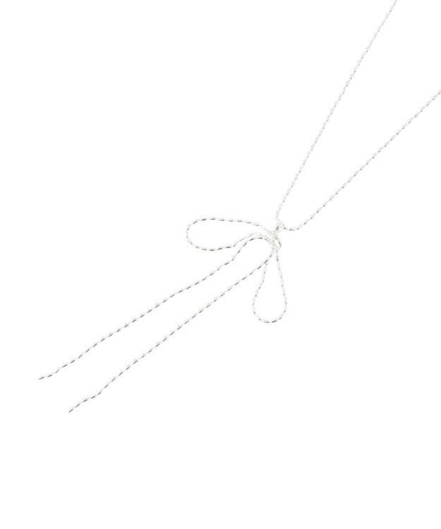 earth music&ecology ロングリボンチェーンネックレス Silver