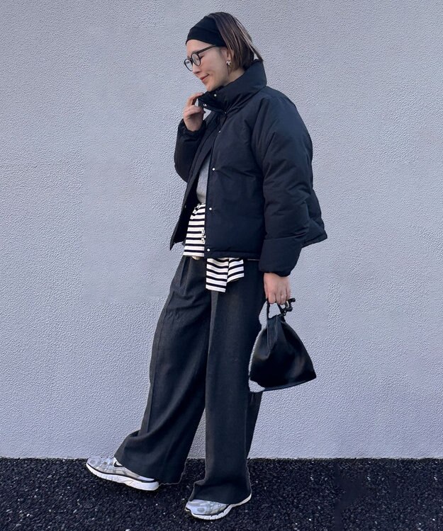 KWD 【日本製/高品質ダウン】STAND COLLAR DOWN BLOUSON ダウンブルゾン ブラック