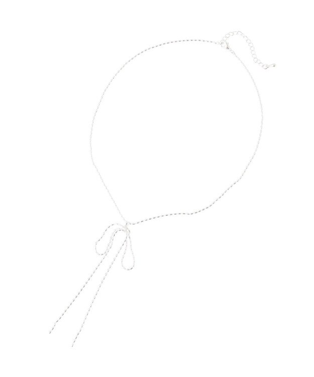 earth music&ecology ロングリボンチェーンネックレス Silver