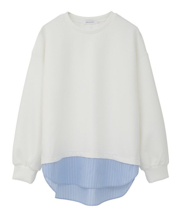 AMERICAN HOLIC シャツテールドッキングプルオーバー Off White