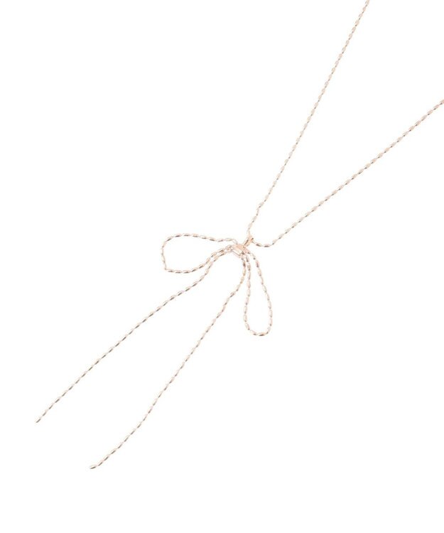 earth music&ecology ロングリボンチェーンネックレス Pink