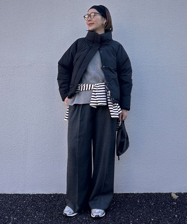 KWD 【日本製/高品質ダウン】STAND COLLAR DOWN BLOUSON ダウンブルゾン ブラック