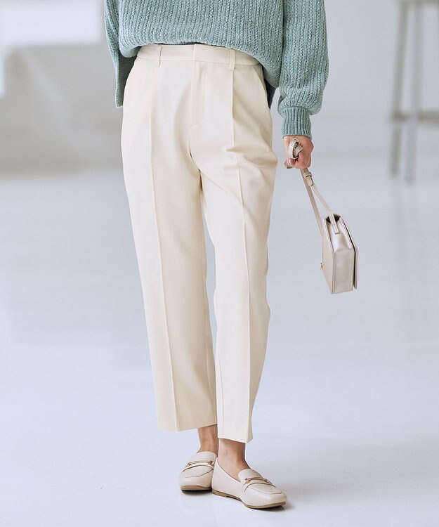 ANY L 【裏起毛/ウエストゴム】ウォームテーパードパンツ オフ