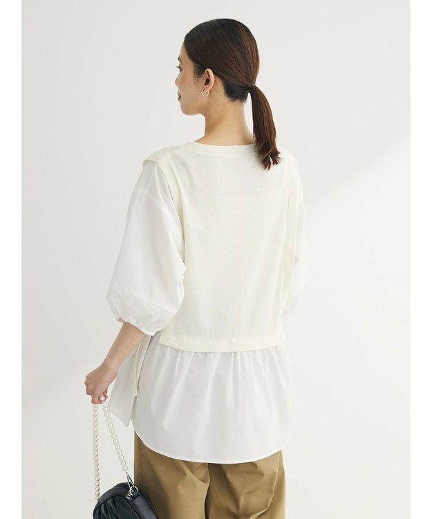 Green Parks テレコドッキングチュニック Ecru