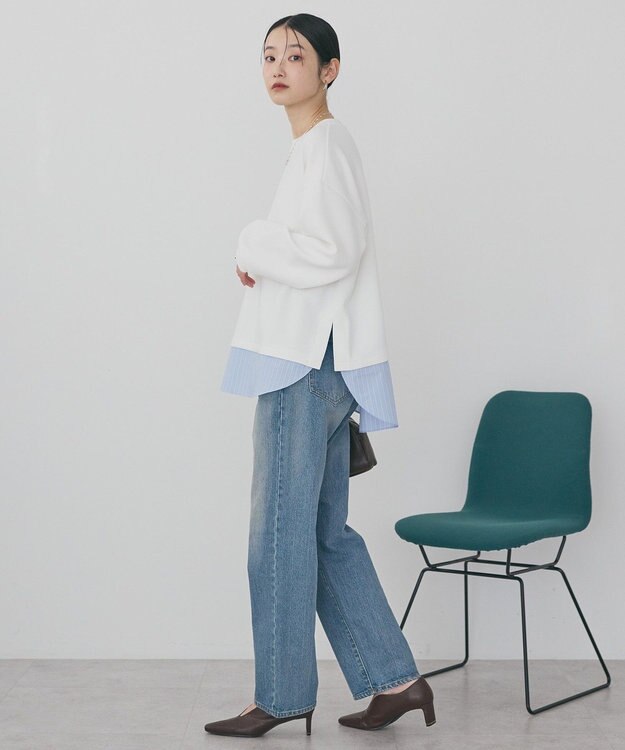 AMERICAN HOLIC シャツテールドッキングプルオーバー Off White