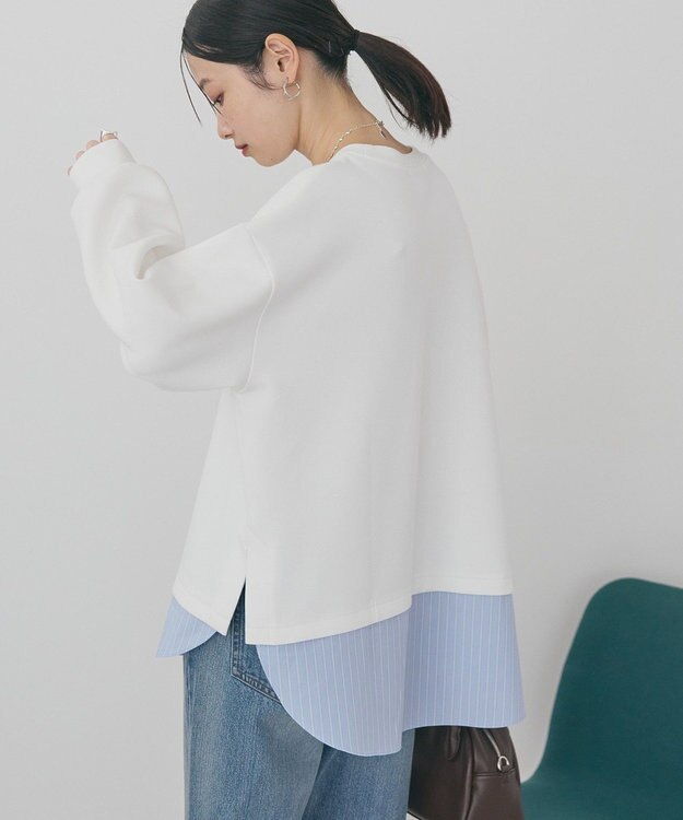 AMERICAN HOLIC シャツテールドッキングプルオーバー Off White