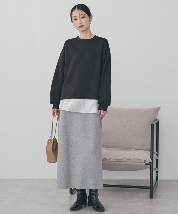 AMERICAN HOLIC シャツテールドッキングプルオーバー Black