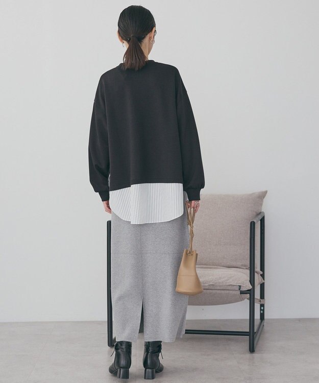 AMERICAN HOLIC シャツテールドッキングプルオーバー Black