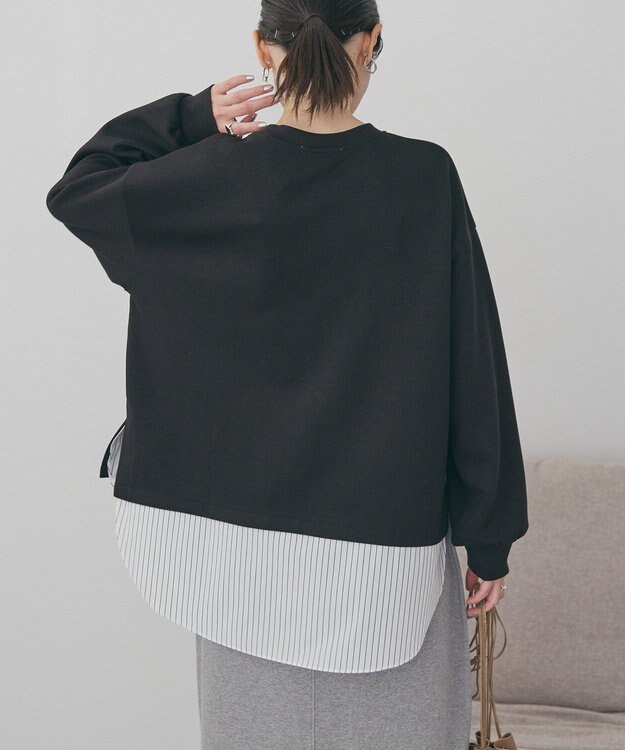 AMERICAN HOLIC シャツテールドッキングプルオーバー Black