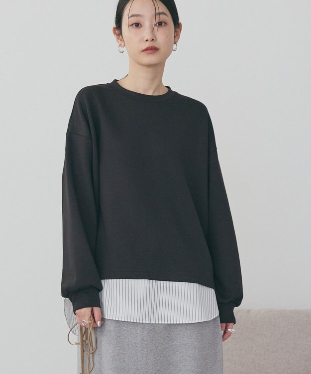 AMERICAN HOLIC シャツテールドッキングプルオーバー Black