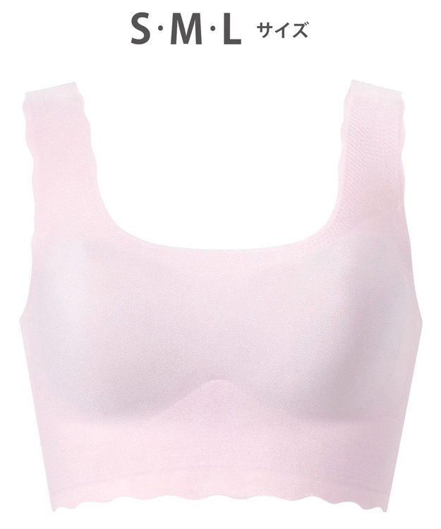 WACOAL 【GOCOCi ゴコチ】 ノンワイヤーブラ ハーフトップ まるでつけていないような着ごこち ムレにくい フラット仕上げ ホックなし CGG510 /ワコール ピンク