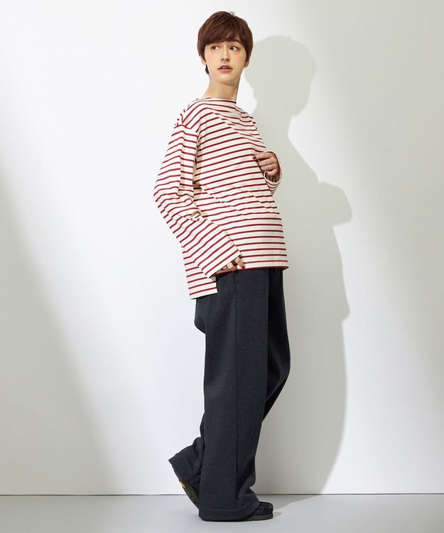 HELLY HANSEN ロングスリーブ HHナーバルボーダーティー ブリックレッド