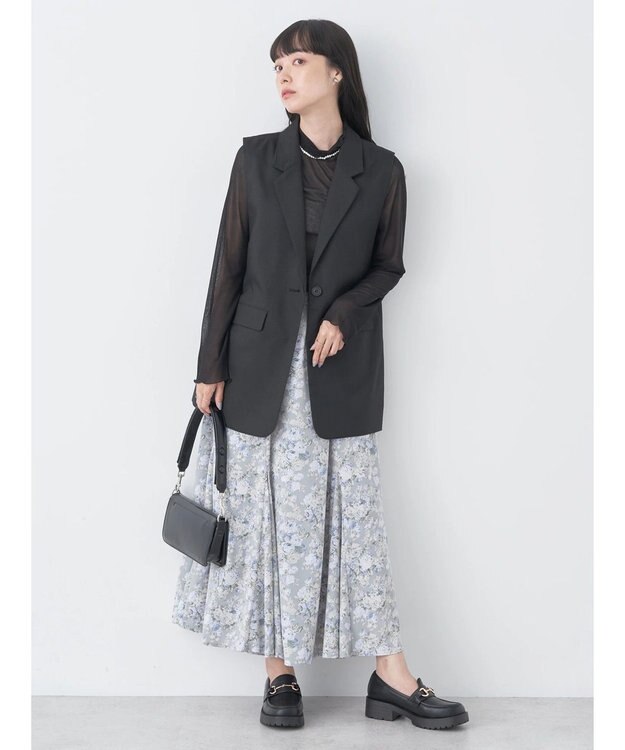 earth music&ecology テーラードジレ Black