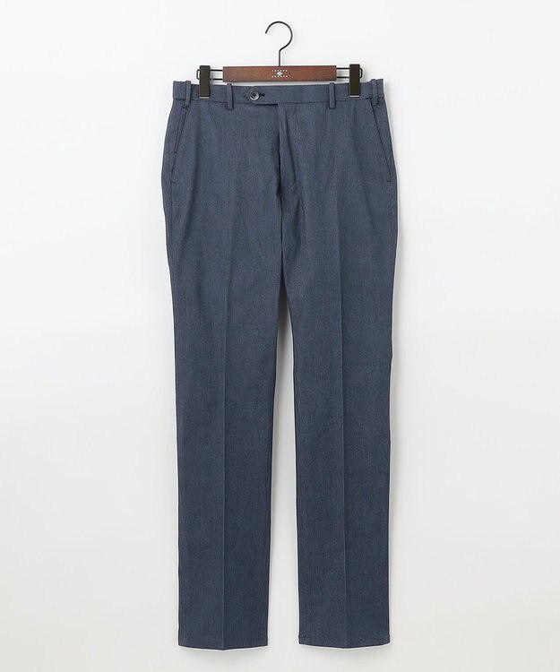 JOSEPH ABBOUD 【ウエストも伸びる！】コードストライプムーブ パンツ ネイビー系