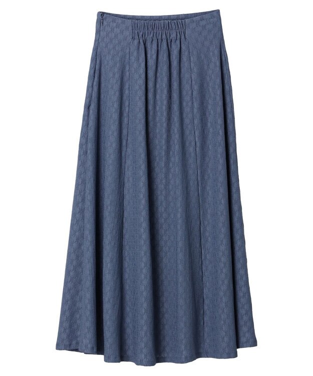 earth music&ecology ジャガードフレアスカート Blue