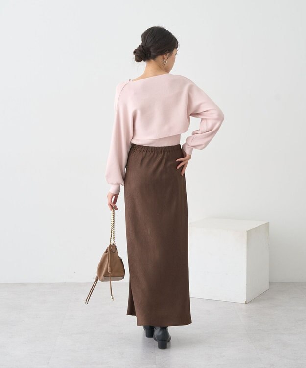 earth music&ecology 【WEB限定】リボンニットアンサンブル Pink