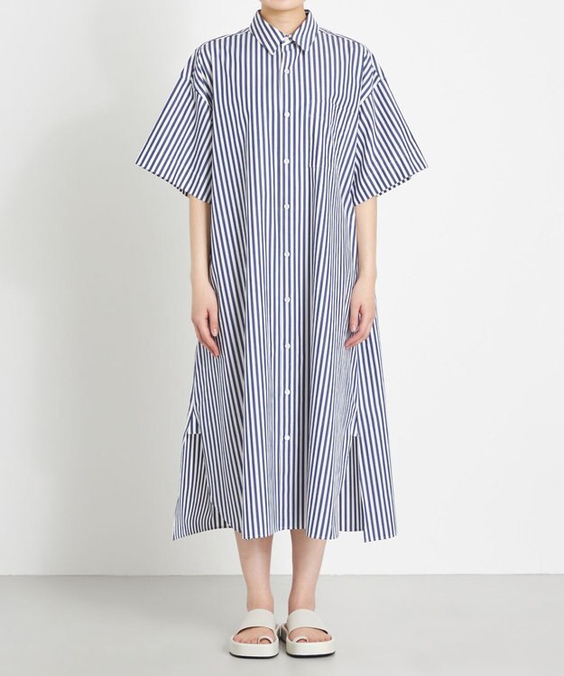 NAVE 【Nave　洗える】シャツ ドレス ネイビー系1