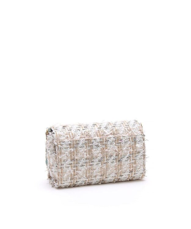 A.D.M.J. ファンシーツイードクラッチショルダー BEIGE/DAUPHIN
