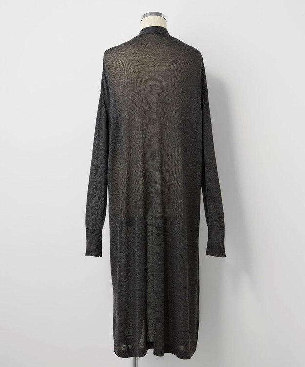 TOQUE 〈大草直子さんアドバイザー〉アルパカシルクニット ロングカーディガン チャコール