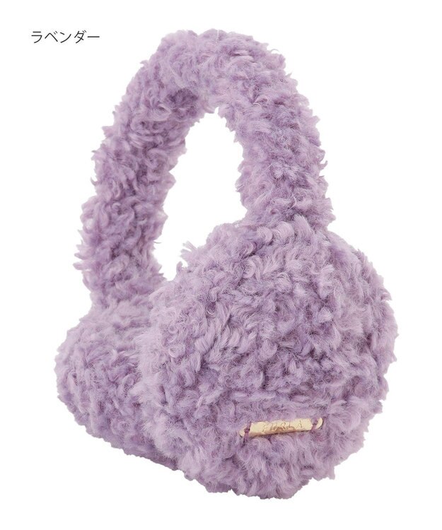 MOONBAT 【ギフトBOX付】FURLA ムートン風ふわふわイヤーマフ ラベンダー