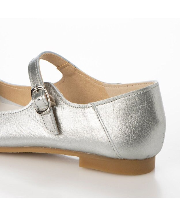 ing 【WEB限定】メリージェーンフラットシューズ シルバー