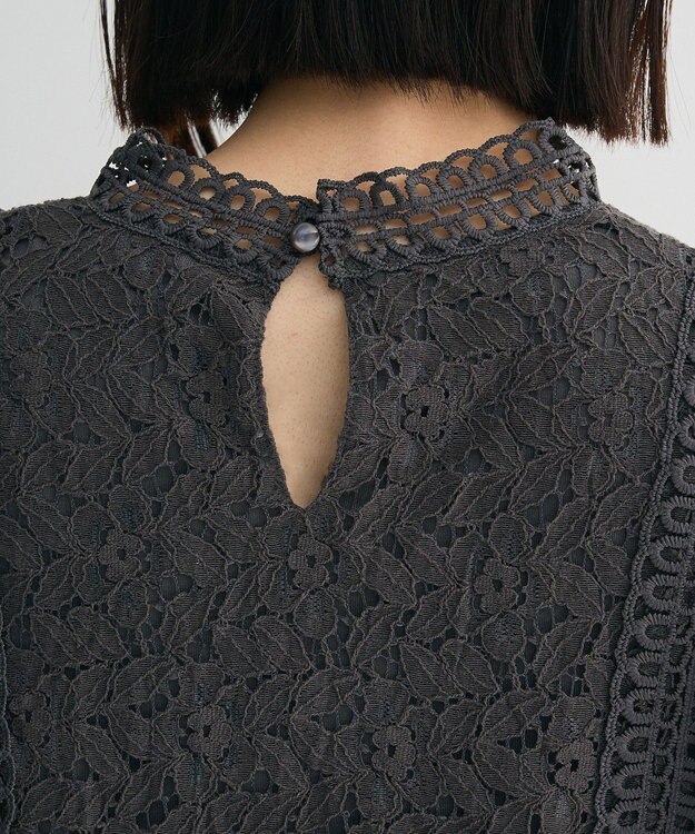 Green Parks ・Ｐｅｔｉｔ　Ｆｌｅｕｒ　フレンチレーシーブラウス Brown