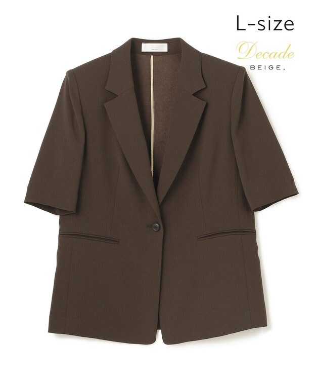 BEIGE， 【Lsize・セットアップ対応】CINDY / ハーフスリーブジャケット Brown
