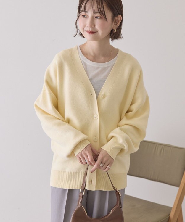 AMERICAN HOLIC Ｖネックニットカーディガン Yellow