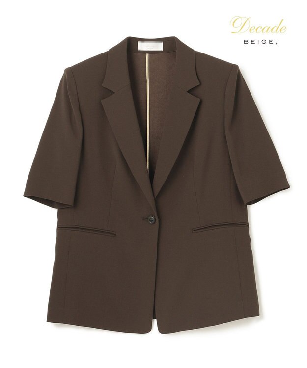 BEIGE， 【セットアップ対応】CINDY / ハーフスリーブジャケット Brown