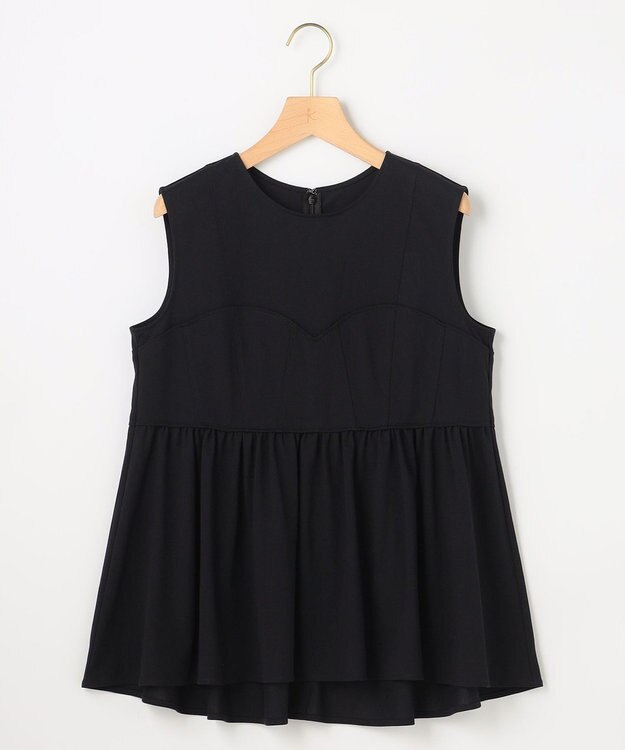 組曲 【先行予約・WEB限定】サマージャージー ペプラムカットソー ブラック系